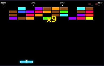 Neon Brick Breaker Challenge